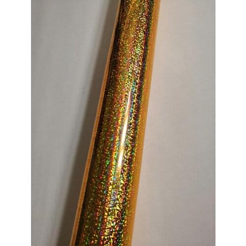 Holographic foil hot stamping foil gold cat eye pattern A07 hot press on paper or plastic 64cm x120m
