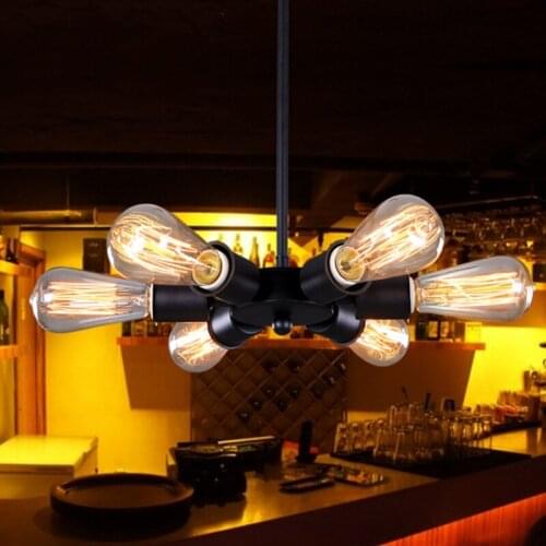 Ferris wheel rustic chandelier Sputnik Hanging lamp Edison lustre metal lighting American barn suspension vintage pendant lamp