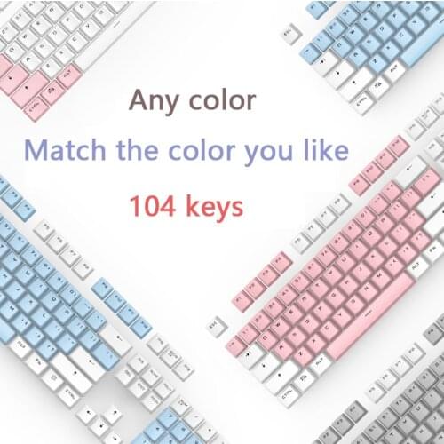 PBT Keycaps Double Shot Translucent Backlight Mechanical Keyboard Key Cap For Cherry MX 104 Keys