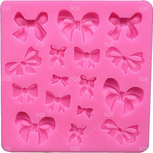 Hot Selling Mini Butterfly Knot Shaped Silicone Fondant Mould Cake Decorating Baking Tools Kitchen Accessories SQ1462