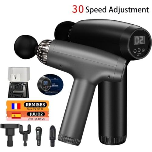 Deep Tissue Muscle Massage Gun 30 Speed Vibration Massager Therapy Gun Body Shoulder Back Neck Massager For Pain Relief Relaxing