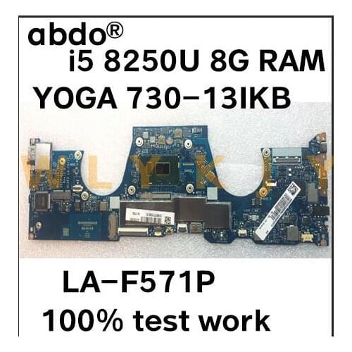 Abdo DLZP3 LA-F571P for Lenovo YOGA 730-13IKB notebook motherboard CPU i5 8250U 8G RAM 100% test work