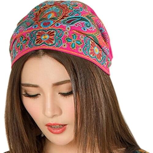 Mexican Style Ethnic Vintage Flower Embroidery Womens Hat New Fashion Retro Berets Caps For Women