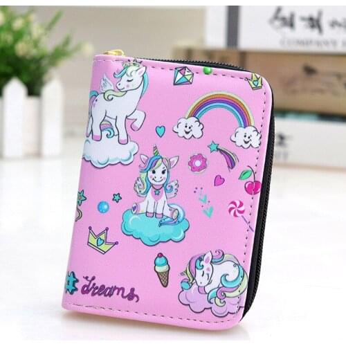 Cartoon Cute Korean Women Short Wallets Female Card Holder Purses Girls Small Zipper Wallet With Coin Purse drop shipping