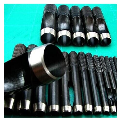 15x heavy duty punch hole kits /round punch/HOLLOW PUNCH Belt/Leather/Hole/Gasket Card/Wad Material Circle Cutting Tool 3-25mm