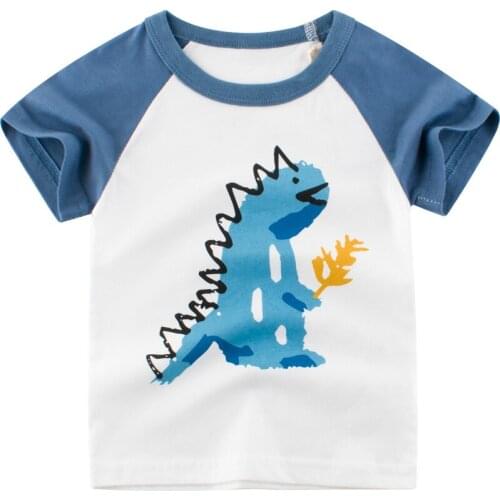2020 New Fashion Kids Baby Boys Causal T Shirts For Boy Cartoon Dinosaur Print Short Sleeve T Shirts Children Clothes