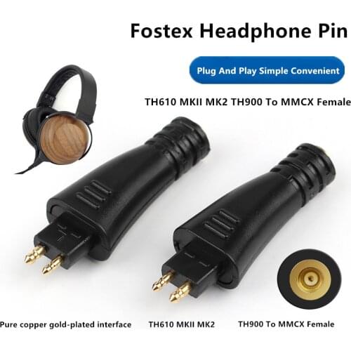 New MMCX Female Converter For Hifi Big Headset Fostex TH610 MKII MK2 TH900 Pin Gold Plated Headphone Jack Audio Adapter Earphone