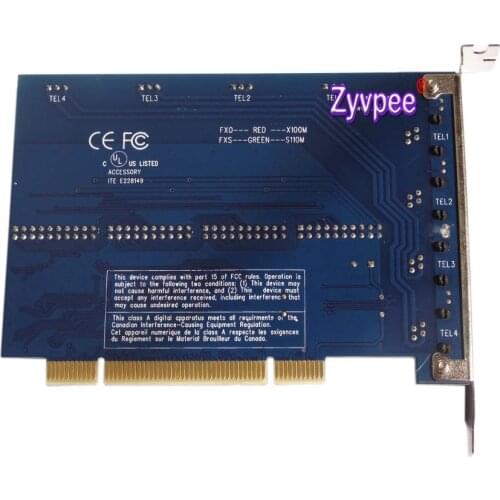 VoIP PCI Card TDM400 Elastix Freepbx Analog Asterisk Mother Board X100 Tdm410 Aex410