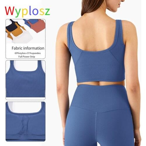 Wyplosz Sexy Beautiful Back Sports Bras Top Shockproof Thread Womens Underwear Vest Sportswear Gym Crop High Support Compress