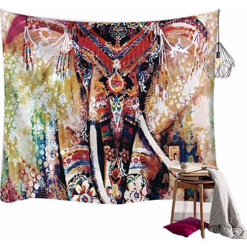 Elephant 3D Cute Animal Tapestry Polyester Fabric Blanket Art