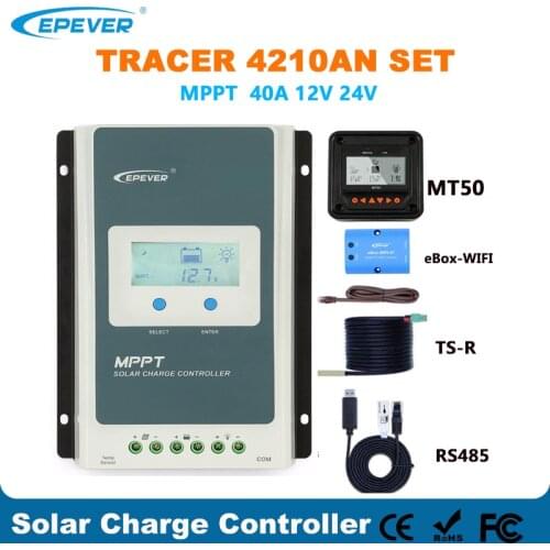 Tracer4210AN Solar Charge Controller MPPT EPsolar 100V 40A 12V 24V LCD Solar Panel Charge Charging Controller Voltage Control