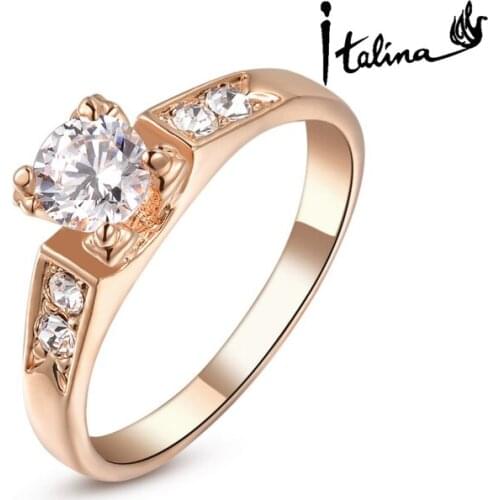 New Sale Brand TracysWing Austria Crystal Rose Gold Color Rings for Women #RG93663Rose
