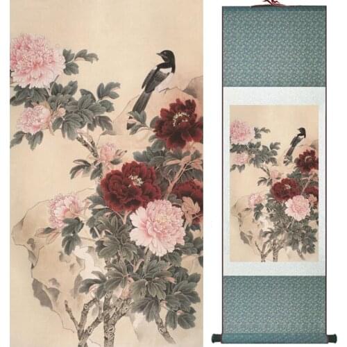 Home Office Decoration Chinese scroll painting birds painting Chinese wash painting Printed painting 052503