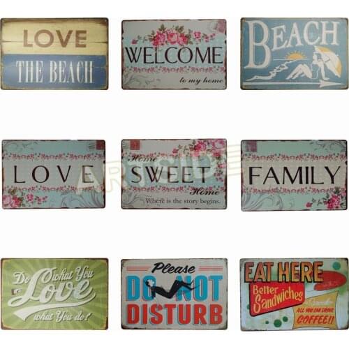 Farmhouse Love Family Vintage Metal Tin Sign Retro Poster Plaque Bar Pub Cafe Home Wall Decor 20x30cm