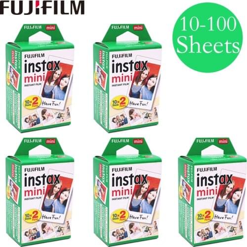 10-100 Sheets Fuji Fujifilm instax mini 11 9 films white Edge 3 Inch wide film for Instant Camera mini 8 9 11 7s Photo paper#R50