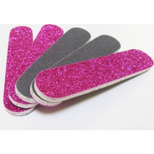 10 pcs random colour glitter nail file eva emery board personal nail file manicure tool nail art tool
