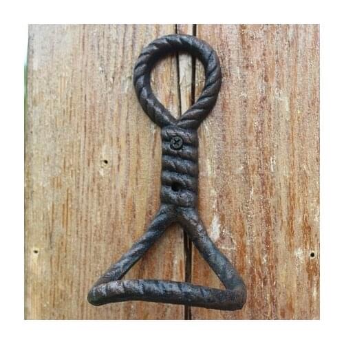 2pcs / lot height: 16.5CM European style old American Industrial cast iron knot Ornamental hook