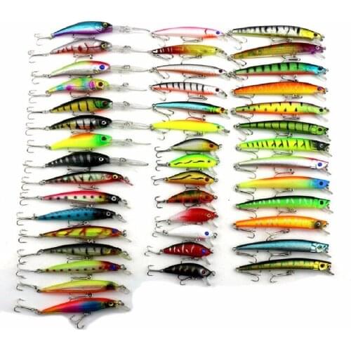 43pcs Mixed Fishing Lures 6 Groups Minnow Fishing Lures Swimbait Carp Fishing Wobblers Pesca Isca Artificial Fishing Tackle