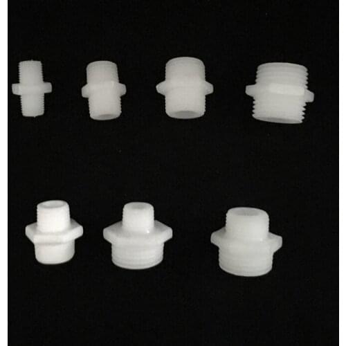 5Pcs 1/8" 1/4" 3/8" 1/2" Plastic Pipe Hose Connectors Flexible Plastic Threaded Pipe Equal Reduce Coupling/Union/Nipple