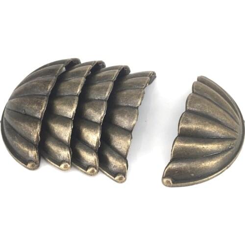 5PCS Shell Furniture Drawer handle Length 77mm Zinc Alloy Bronze Kitchen Cabinet Knobs Cupboard Pulls
