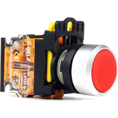 5 PCS Push button switch Flush buttons Latching OR Momentary Waterproof IP65 LA115-B2-11-R