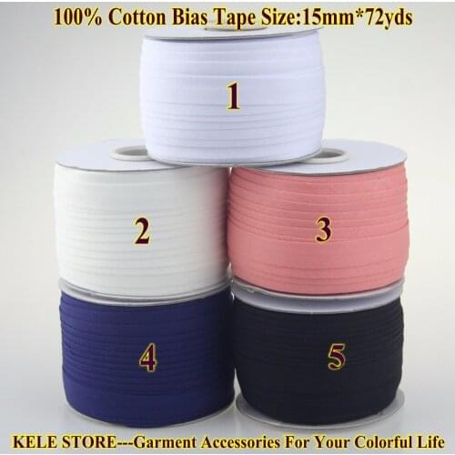 Free shipping --Cotton Bias Tape size: 15mm72yds White for DIY making, Garment Accessories Tailors material for home textile