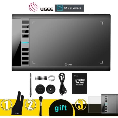 Ugee M708 V2 Digital Graphics Tablet for Drawing 10x6 Inch Painting Pad 8192 Level Graphic Tablet with Battery-free Pen