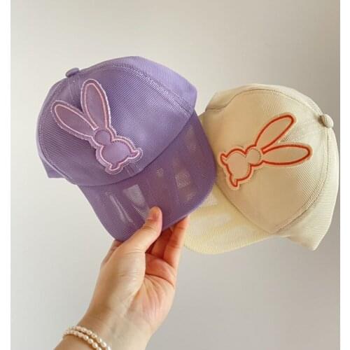 Baby Boys Hats Summer Three-dimensional Rabbit Full Mesh Sunscreen For Kids And Girls Cute Cap