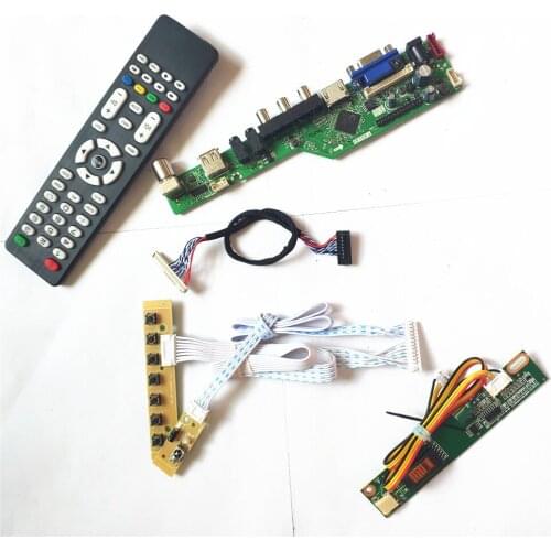 For LP150X08-TLA7/TLA8 LVDS 1CCFL 30Pin T.V56 card board HDMI-Compatible VGA USB AV RF LCD monitor keyboard+Remote+Inverter