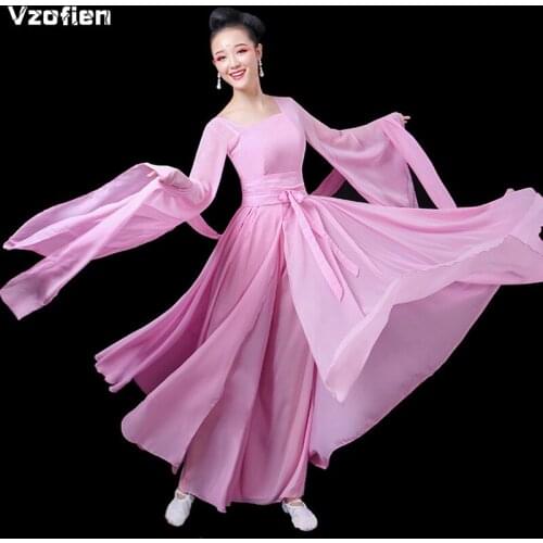 Classical Yangko Dance Costumes Women Elegant Chinese Style Fan Dance Costumes Festival Clothes Ancient Traditional Stage Suit