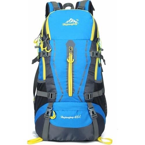 45L Light Weight Outdoor Waterproof Nylon Bags Camping Hiking Travel Mountain Backpacks Sports Cycling High Strong Rucksack