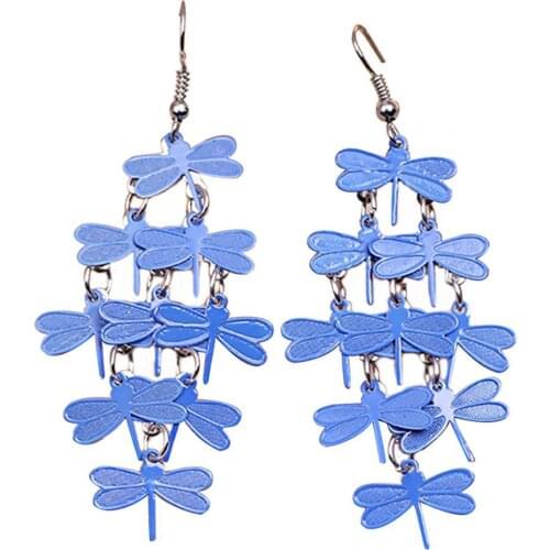 50% Hot Sales Earrings Fashion Compact Women Dragonfly Shape Dangler for Party Banquet