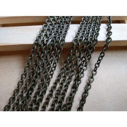 5m Silver Plated Metal chain in Bulk for Necklace Jewelry Making 3.4*4mm SMMY1025