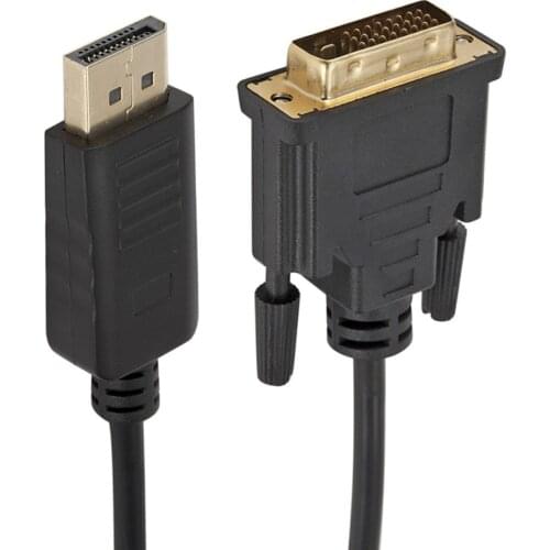 2021 New 1.8M DP to DVI Converter Cord DisplayPort Male to DVI-D 24+1Pin Male Monitor Display Adapter Cable High Quality