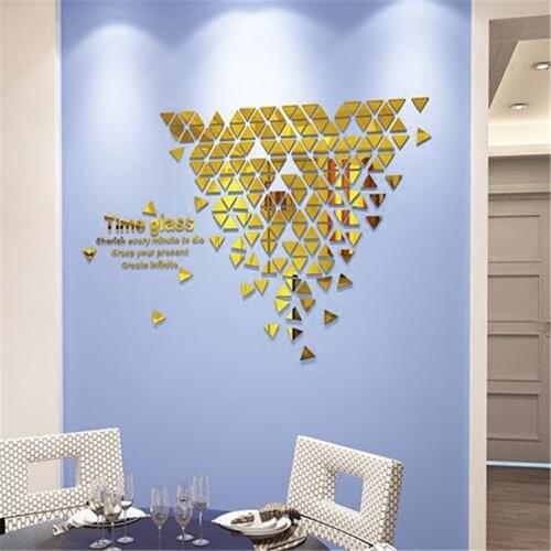 New Creative Mirror 3d Acrylic Stereo Wall Stickers Living Room Bedroom Restaurant Sofa Background Wall Sticker Decal Home Decor