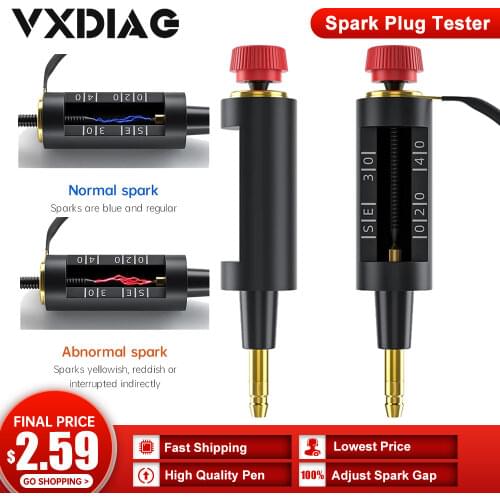 OBD2 Diagsnotic Spark Plug Tester Ignition System Coil Engine Autos Adjustable Ignition Coil Tester Ignition Spark Test Tool