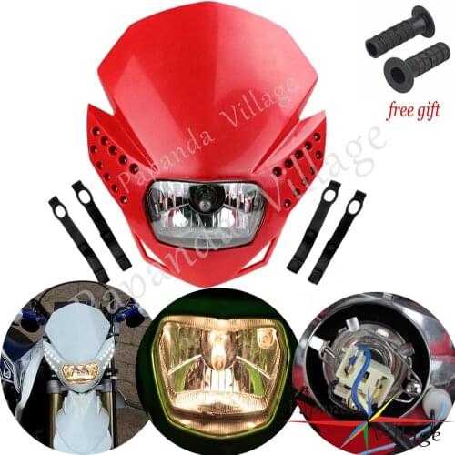 Red Dual Sport Motorcycle Headlight Fairing Enduro Motocross Dirt Bike Headlight For Yamaha Honda CRF 230F 50F CRM FMX CR XR