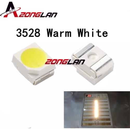 Wholesale Warm white POWER TOP 1210 3528 SMD SMT PLCC-2 Ultra Bright LED 200pcs