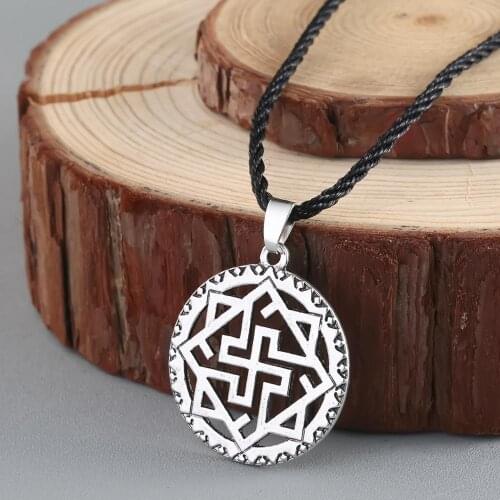 QIAMNI Valkyrie Slavic Viking Nordic Pagan Amulet Pendant Necklace Norse Scandinavian Ethnic Odin Thor Runes Warrior Necklaces