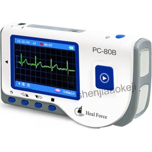 PC-80B Rapid measurement of electrocardiogram cardiac monitoring of heart rhythm electrocardiogram dynamic monitoring recorder