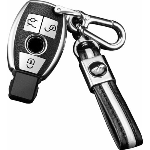 Color TPU+Leather grain Car Key Case Cover For Mercedes Benz A B C E S Class W203 W204 W205 W210 W211 W212 W221 W222 Accessories