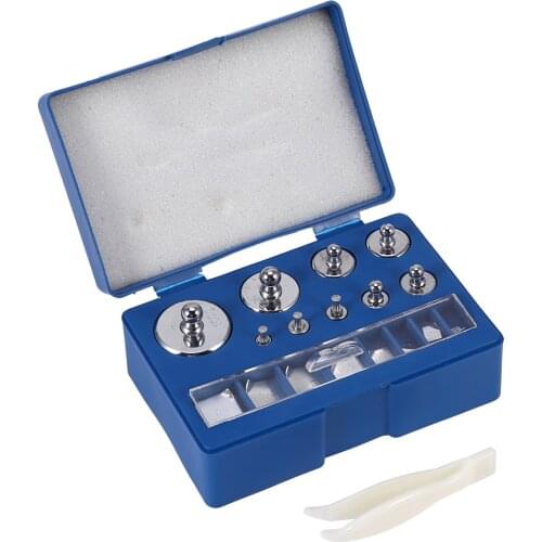 Plastic Storage Case 17Pcs 211.1g 10mg-100g Grams Precision Calibration Weight Set Test Jewelry Scale No.45 Steel