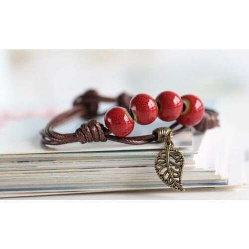 Simply hand-made Ceramic Bracelets Beads boho style Womens Fashion Jewelry Dropshipping #1618