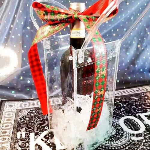 Champagne Red Wine Bottle Refrigerated Bag Transparent Leak Proof Ice Wine Bag Thickened Transparent Ice Wine Set Ice Wine Bag