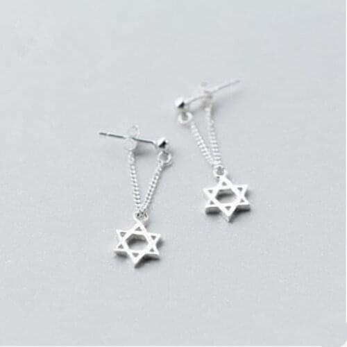 REETI 925 sterling silver Six-pointed star Stud Earrings for Women Elegant Wedding Jewelry pendientes mujer moda 2019 Brincos