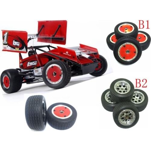 1/18 scale Buggy Losi Mini Sprint 1/18 sprint car tire and rim wheels set 4pcs Rear tire 1:18 Tire for hpi