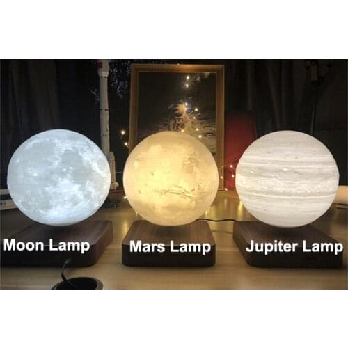 Freeshipping Maglev LED moon night light 3D Print Moon Lights 16 Colors Novelty Creative Moon Night Light Lamp Magnetic levitati