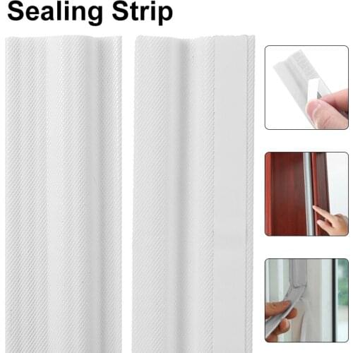 2M Self Adhesive Window Gap Sealing Strip Windproof Soundproof Foam Sliding Window Door Bottom Seal Tape Grey/ White