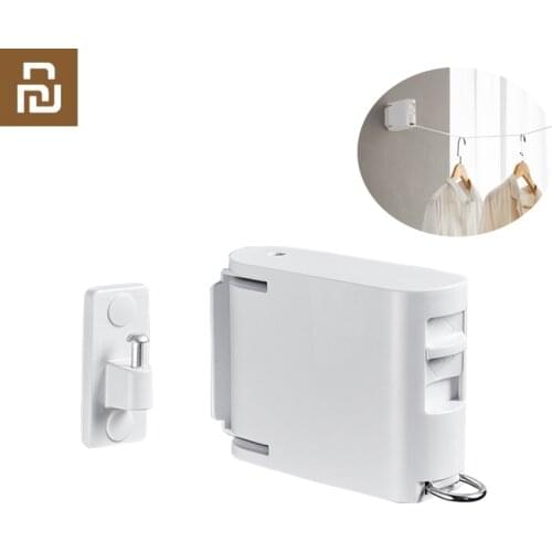 Youpin Nail-free Widened Clothesline 4.2m TPU Flexible Retractable Drying Line 20kg Load-bearing with Non-slip Holes