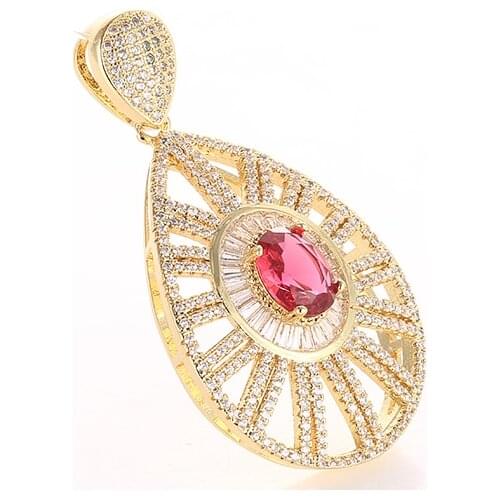 Hot Jewelry Bijoux Big Crystal Charms Pendant For Pearls Necklaces Diy Copper Micro Pave CZ Connectors Classic Accessories